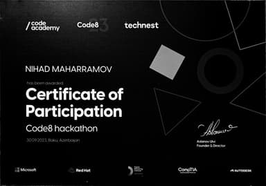 Certificate of Participation