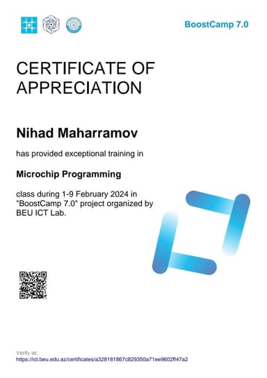 Certificate of Appreciation